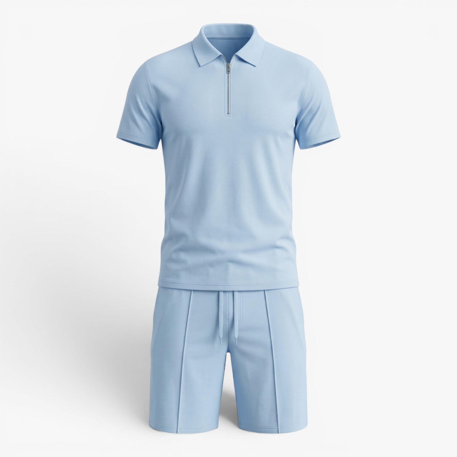 Old Fortune | Herren-Sommer-Set Polo und Shorts mit Reißverschluss  