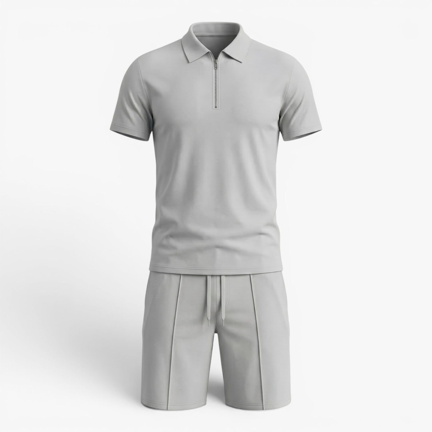 Old Fortune | Herren-Sommer-Set Polo und Shorts mit Reißverschluss  