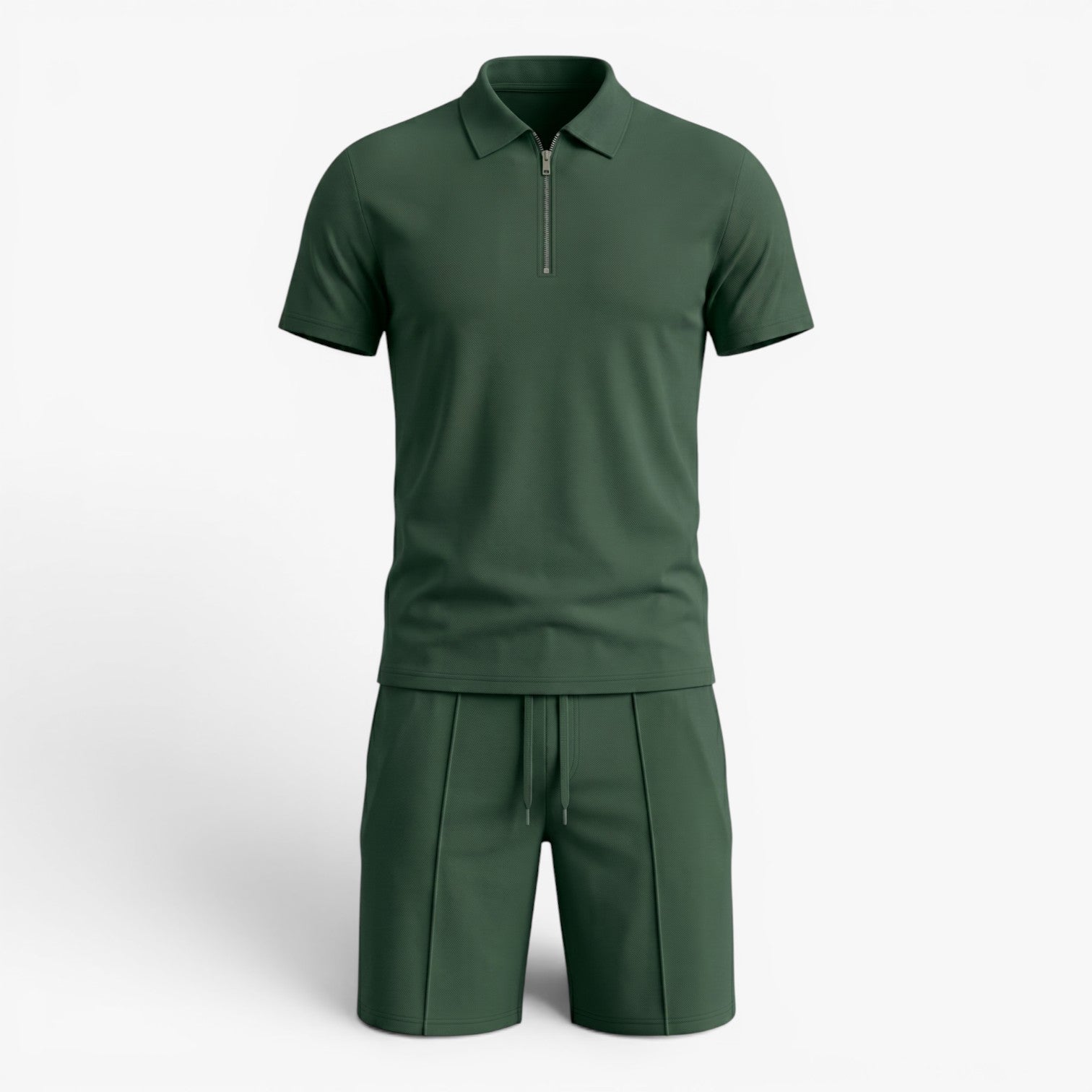 Old Fortune | Herren-Sommer-Set Polo und Shorts mit Reißverschluss  
