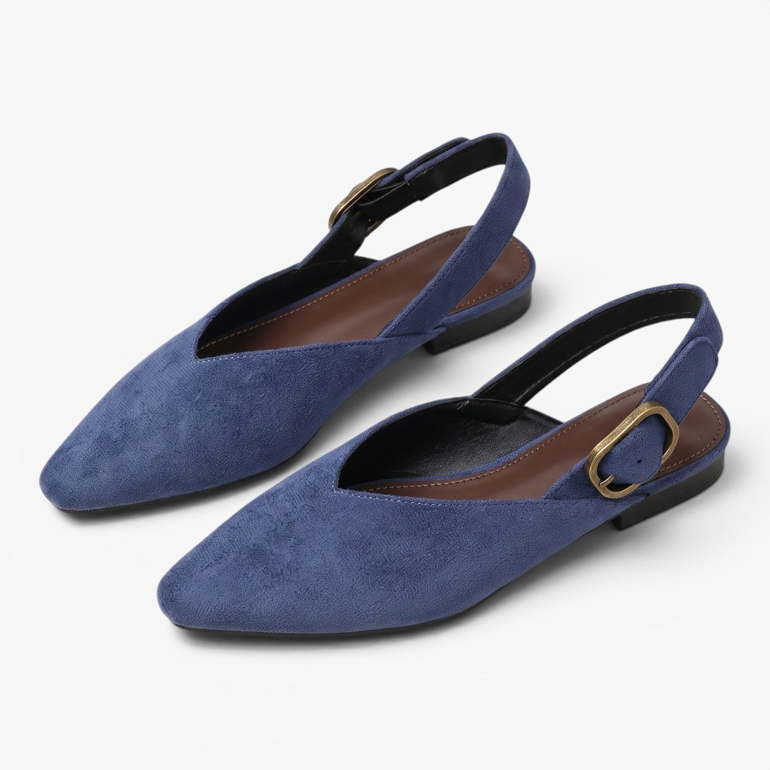 Old Fortune | Dames Slingback Pumps met Suède Effect en Puntige Neus