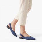 Old Fortune | Dames Slingback Pumps met Suède Effect en Puntige Neus