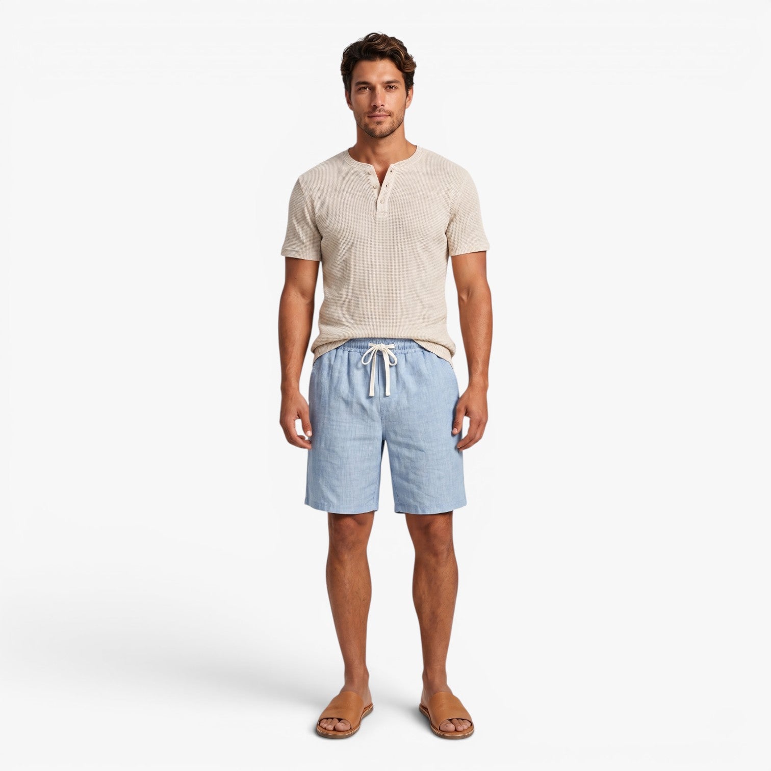 Old Fortune | Heren Zomerse Shorts met Koord Riviera