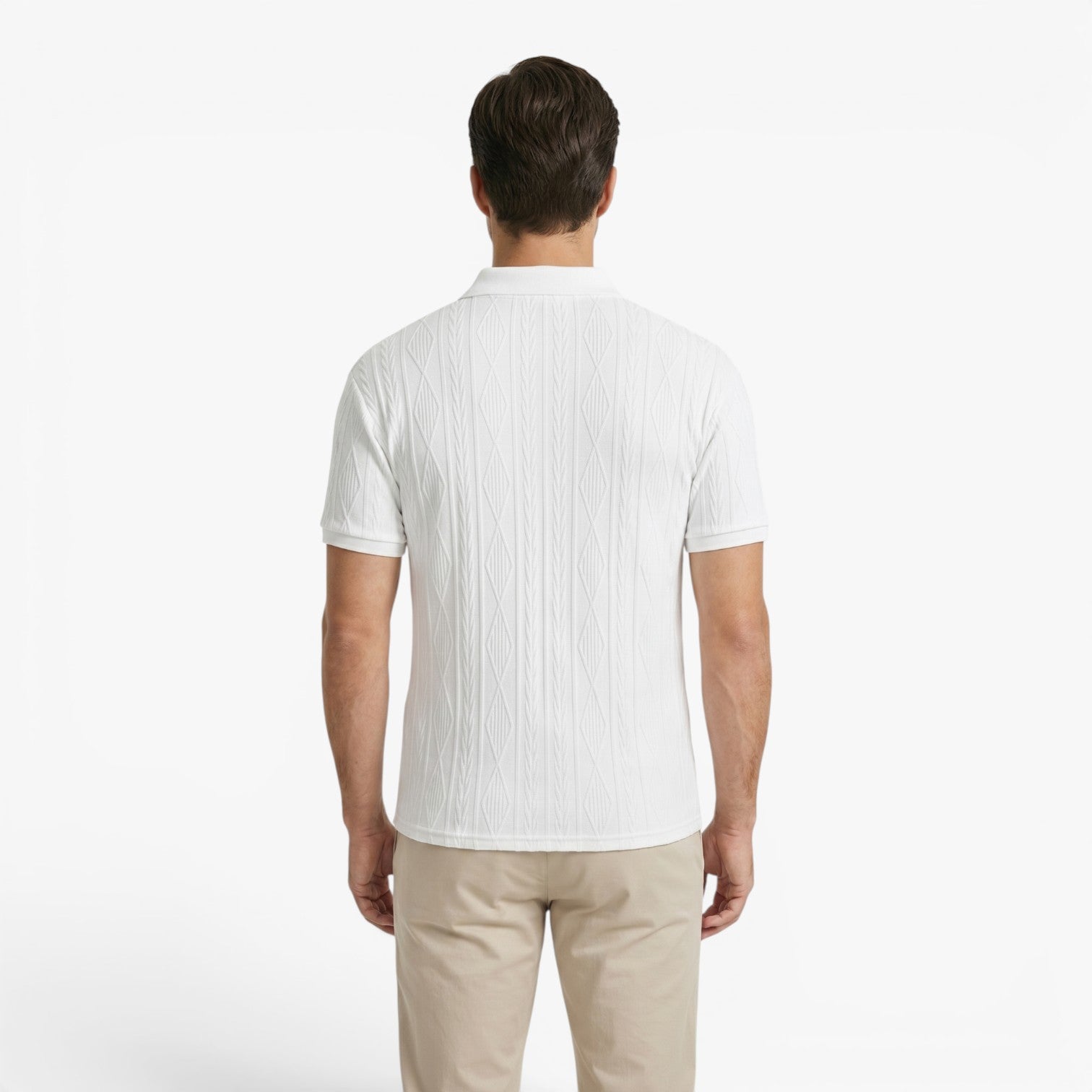 Old Fortune | Herren-Poloshirt mit Jacquard-Struktur  