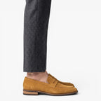 Old Fortune | Heren Suède Penny Loafers Elegante Instap Mocassins