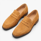 Old Fortune | Heren Suède Penny Loafers Elegante Instap Mocassins