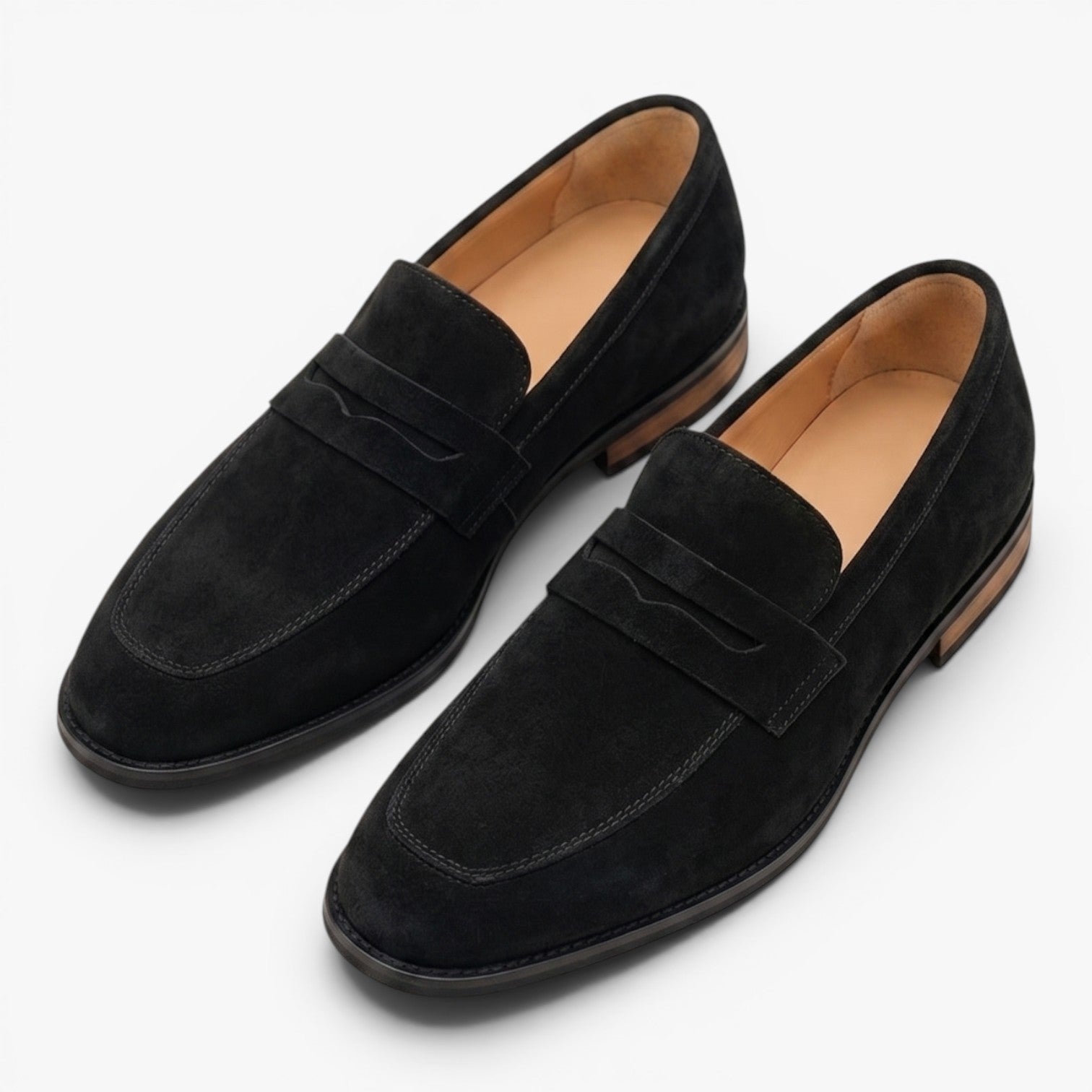Old Fortune | Męskie Zamszowe Penny Loafers Eleganckie Mokasyny Wsuwane