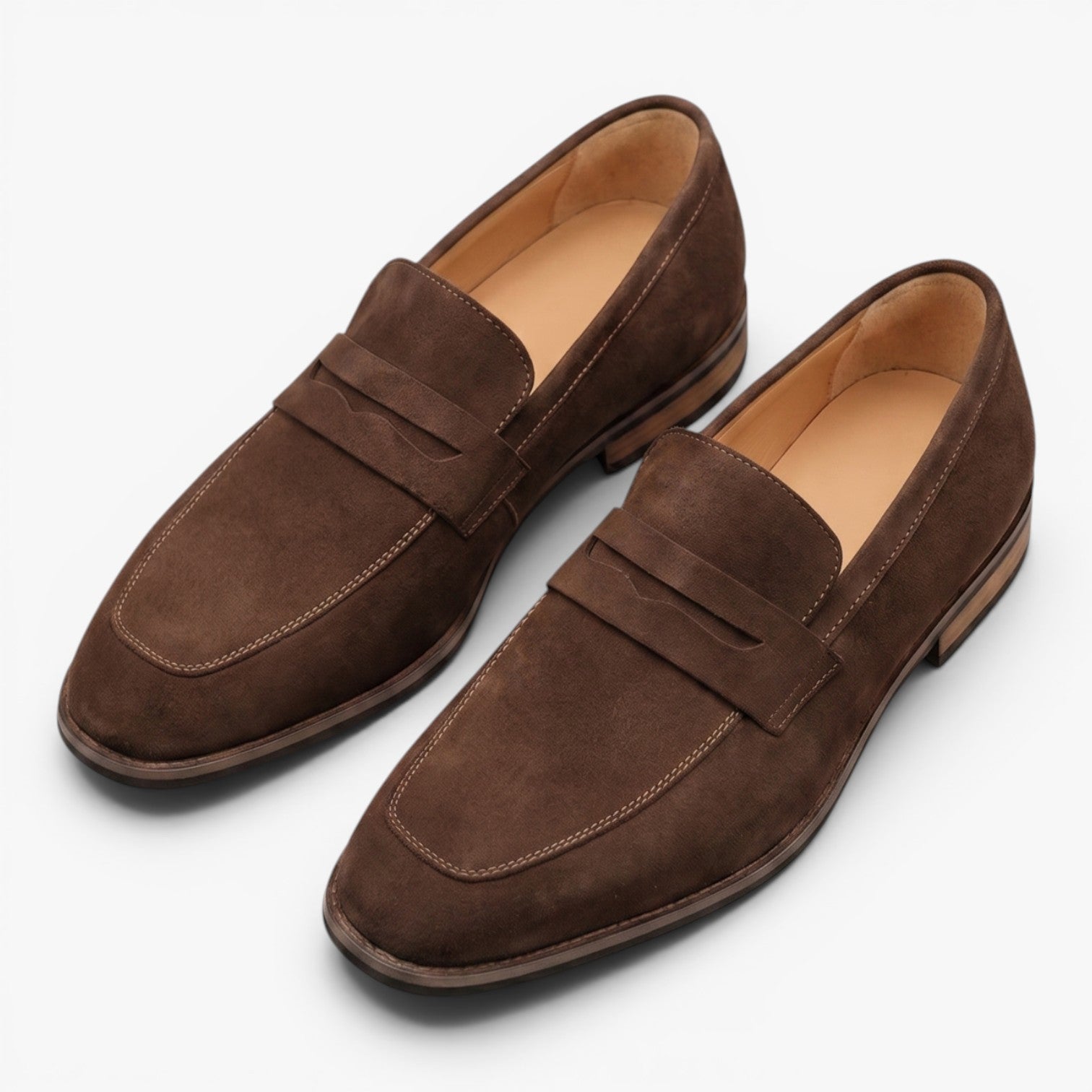 Old Fortune | Męskie Zamszowe Penny Loafers Eleganckie Mokasyny Wsuwane