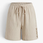 Old Fortune | Women's Lounge Shorts Made of Textured Fabric