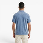 Old Fortune | Heren Polo met Verweerd Jeans Effect en Zakje