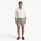 Old Fortune | Heren Linnen Casual Shorts met Elastische Tailleband en Koord