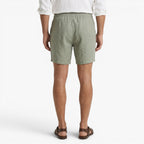Old Fortune | Heren Linnen Casual Shorts met Elastische Tailleband en Koord