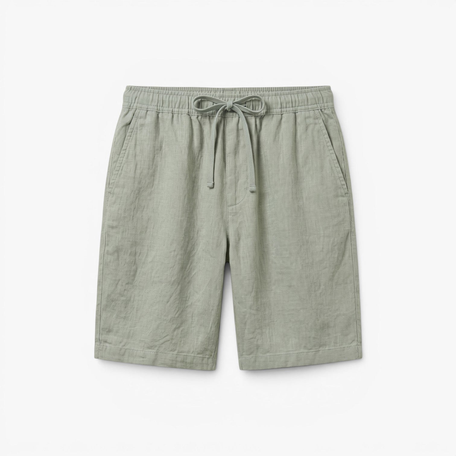 Old Fortune | Heren Linnen Casual Shorts met Elastische Tailleband en Koord