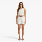 Old Fortune | Women's Elegant High-Waisted Shorts with Belt