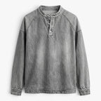 Old Fortune | Heren Vintage Trui met Knopen bij de Halslijn