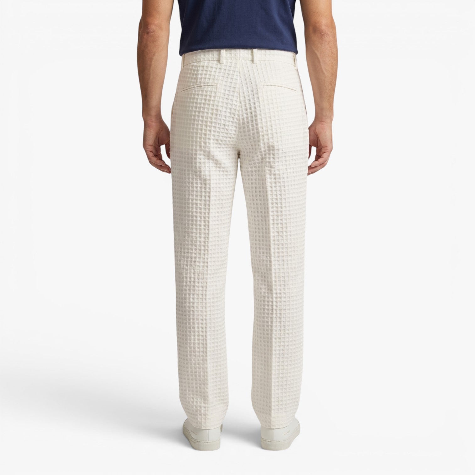 Old Fortune | Heren Elegante Broek met Gestructureerd Patroon en Wijde Pijpen