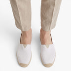 Old Fortune | Heren Linnen Espadrilles Instappers met Gevlochten Zool