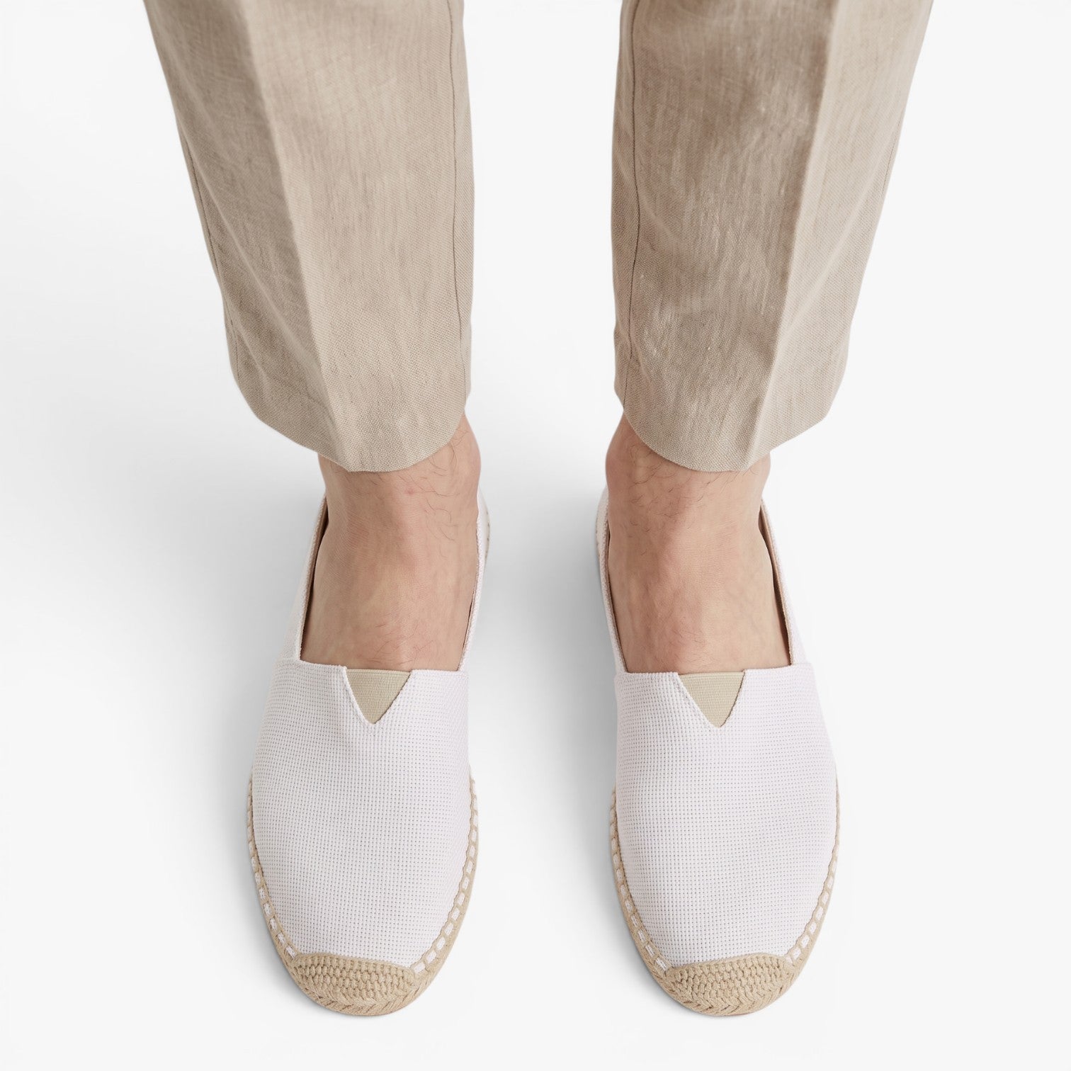 Old Fortune | Heren Linnen Espadrilles Instappers met Gevlochten Zool
