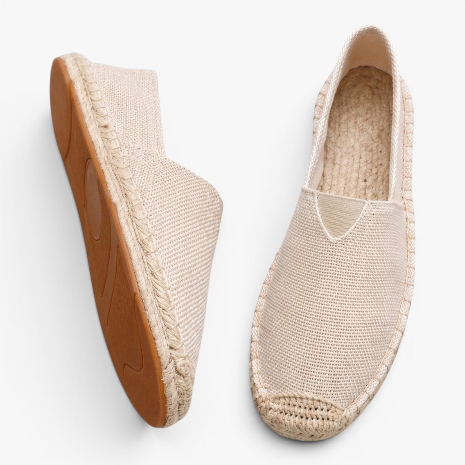 Old Fortune | Heren Linnen Espadrilles Instappers met Gevlochten Zool