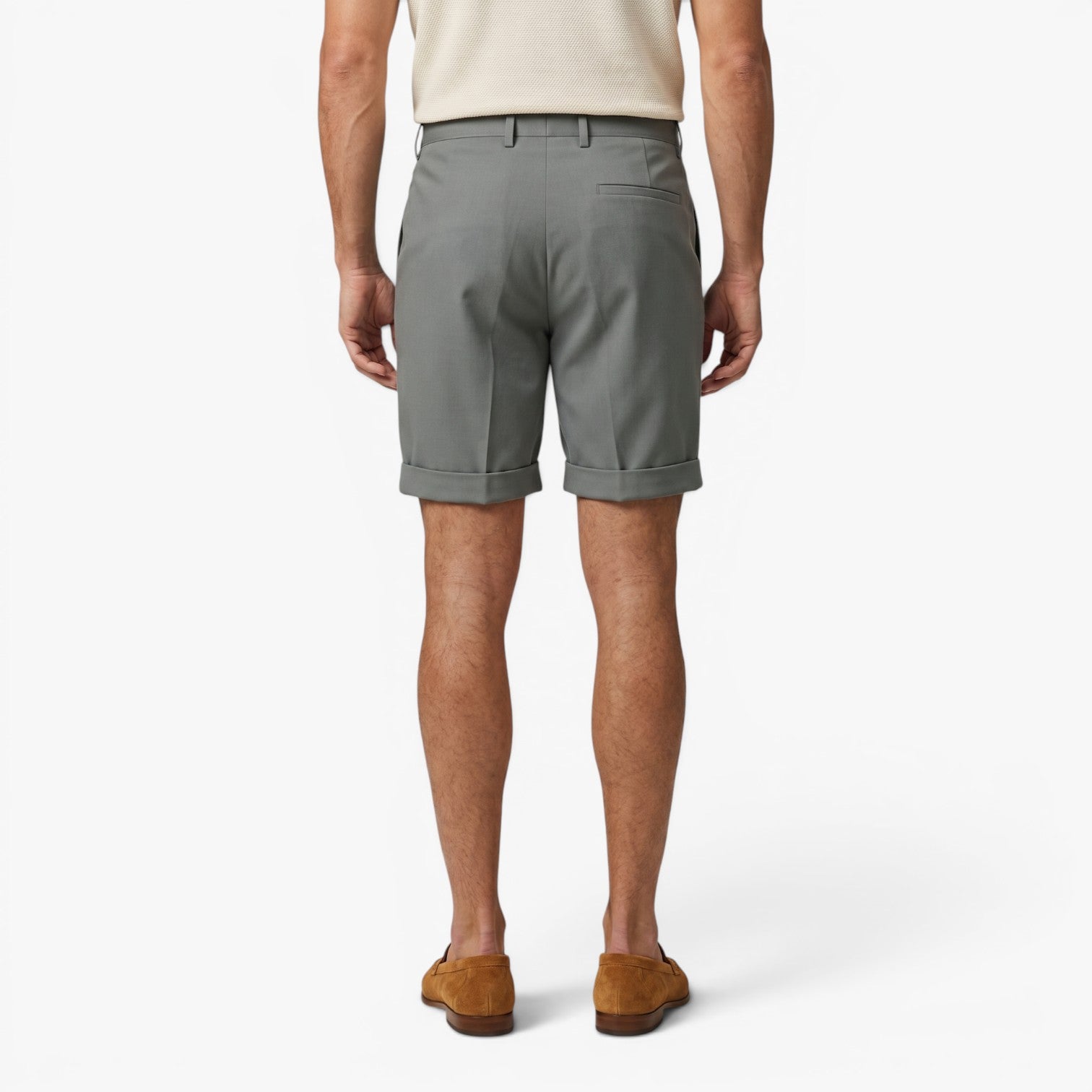 Old Fortune | Heren Tailored Shorts met Omslagzoom