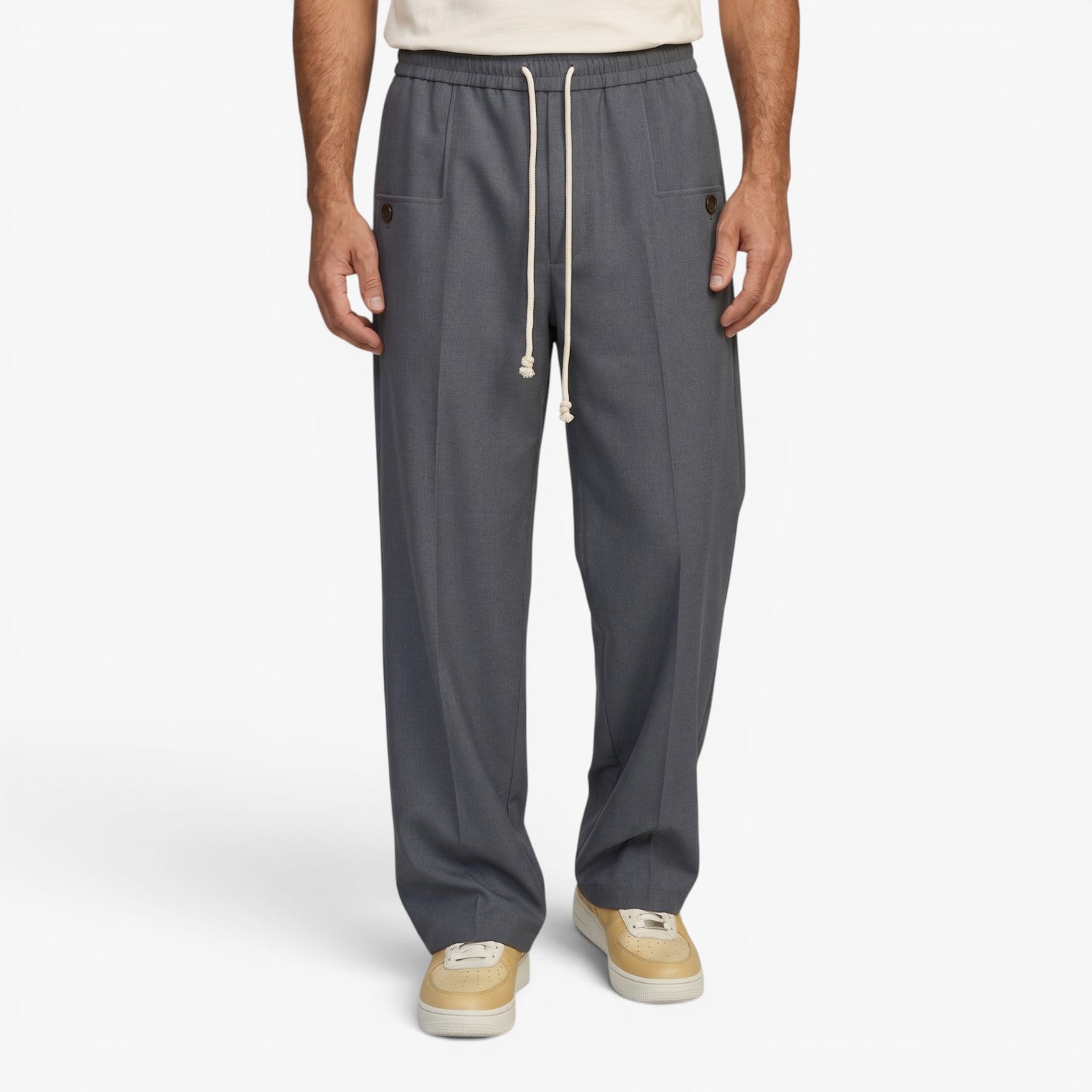 Old Fortune | Heren Casual Broek met Elastische Taille en Losse Pasvorm