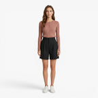 Old Fortune | Women's Elegant High-Waisted Shorts with Pleats