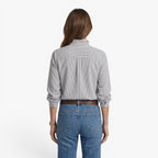 Old Fortune | Damesblouse met ruches, geribbeld, met knopen en lange mouwen