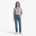 Old Fortune | Damesblouse met ruches, geribbeld, met knopen en lange mouwen
