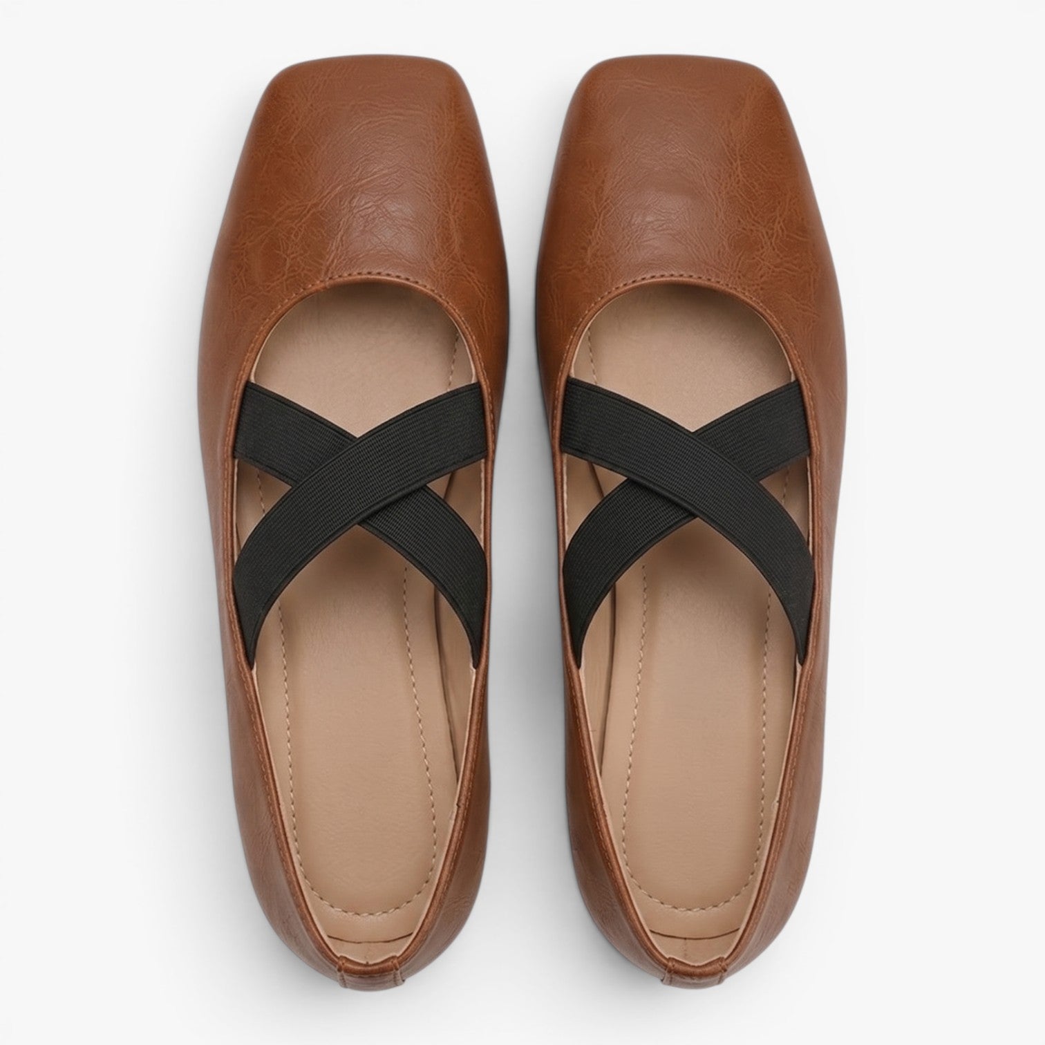 Old Fortune | Women's Mary Jane Ballet Flats with Elastic Straps