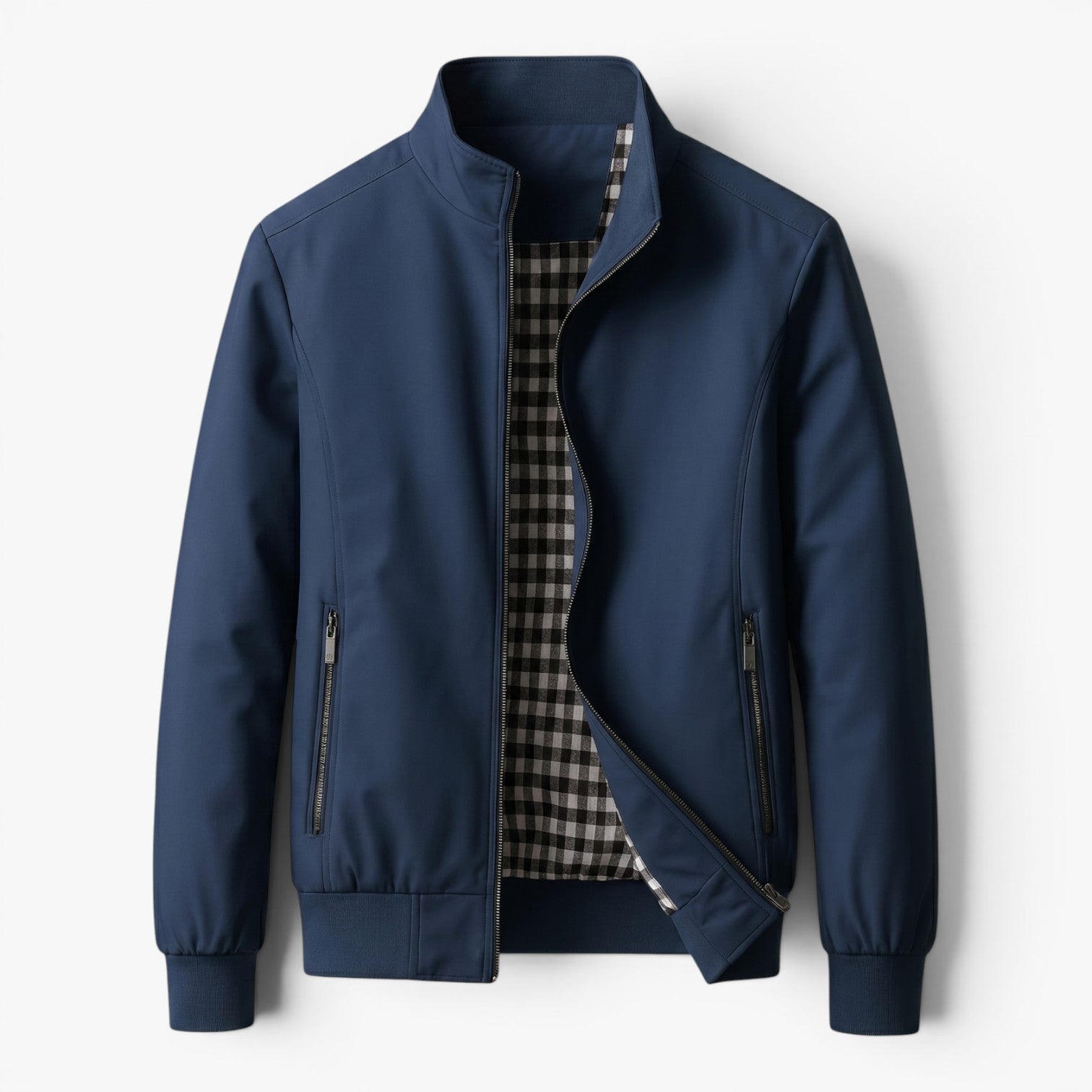 Old Fortune | Męska Kurtka Bomber Smart Casual ze Stójką