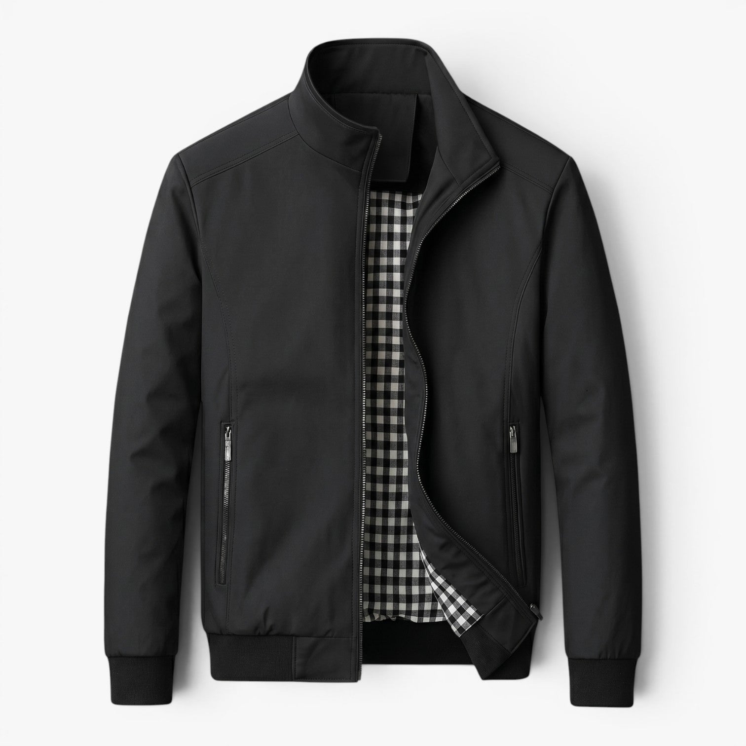 Old Fortune | Męska Kurtka Bomber Smart Casual ze Stójką