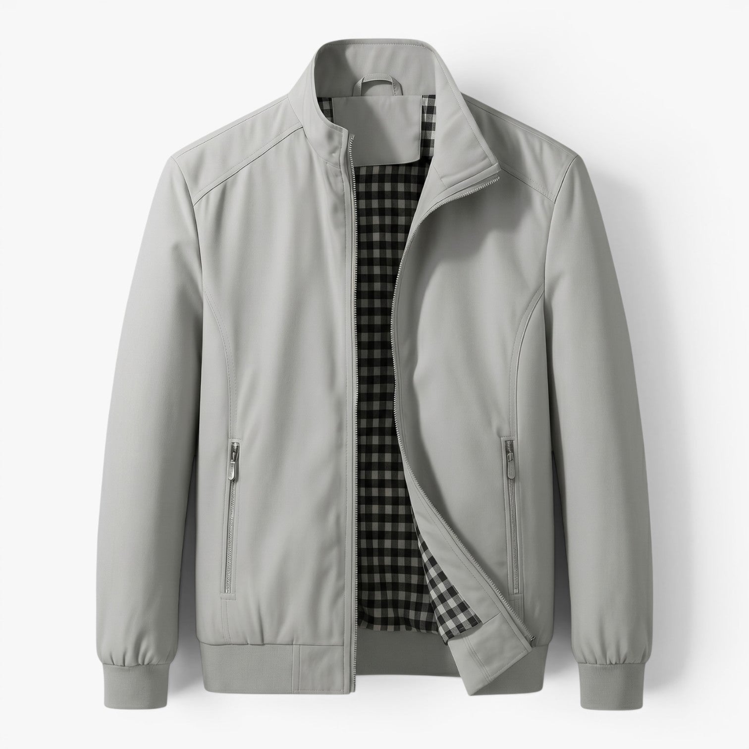 Old Fortune | Męska Kurtka Bomber Smart Casual ze Stójką