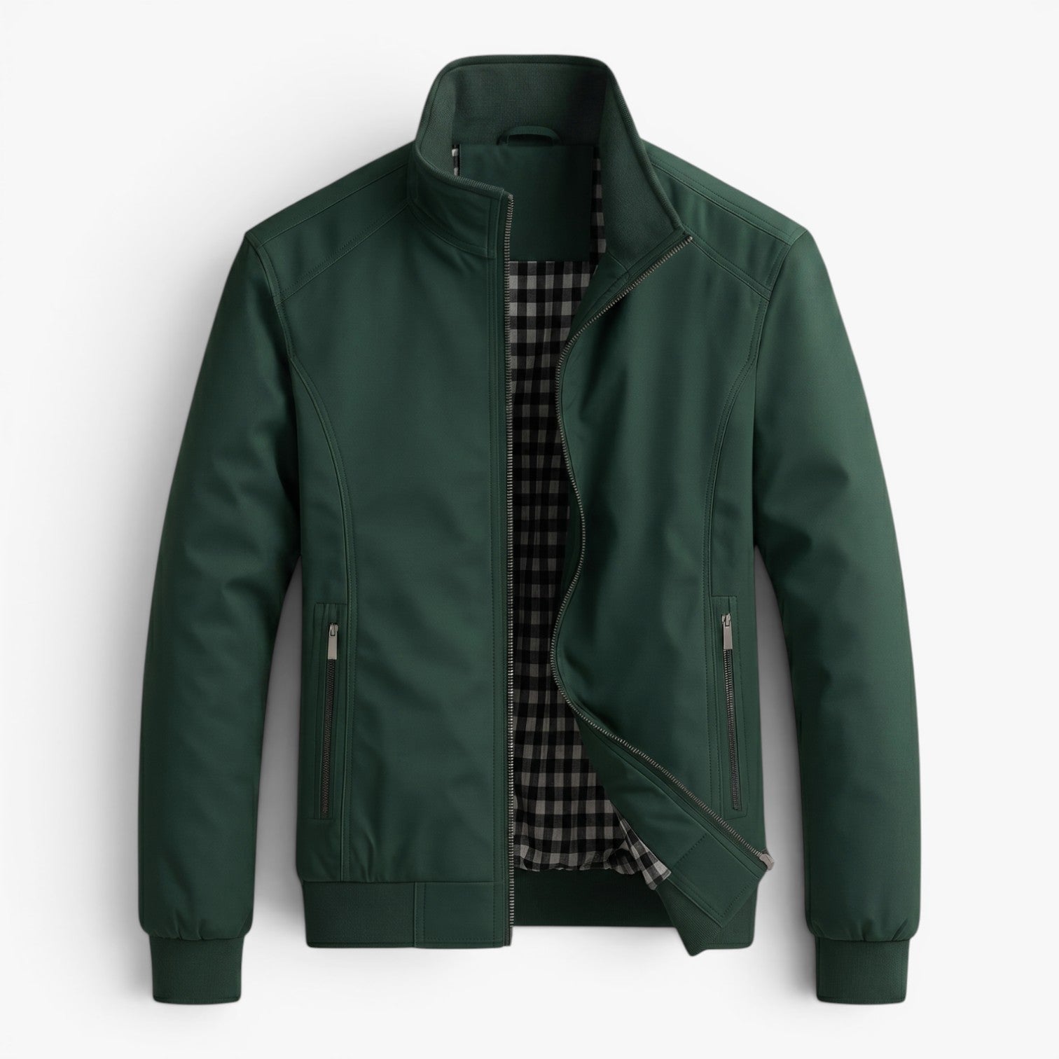 Old Fortune | Męska Kurtka Bomber Smart Casual ze Stójką