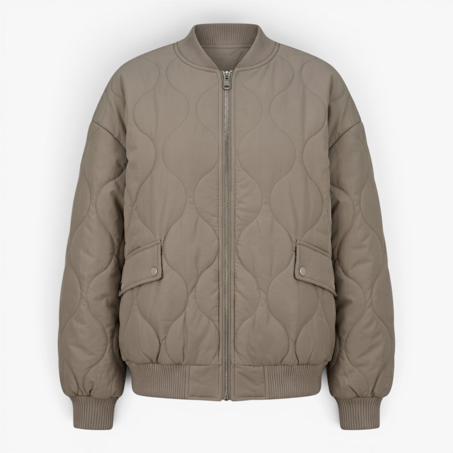 Old Fortune | Damska Pikowana Kurtka Bomber Oversize