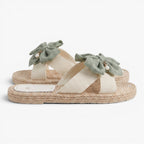 Old Fortune | Dames slippers met strik in boho-stijl
