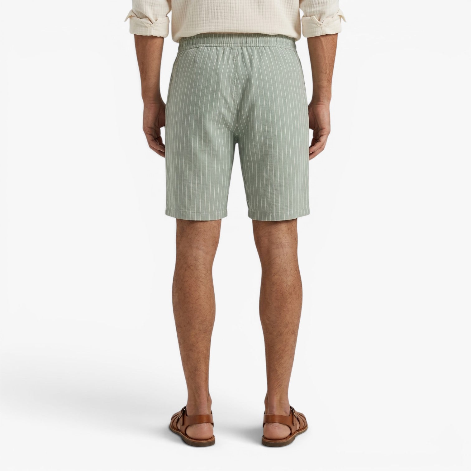 Old Fortune | Heren Linnen Shorts Riviera met Strepen