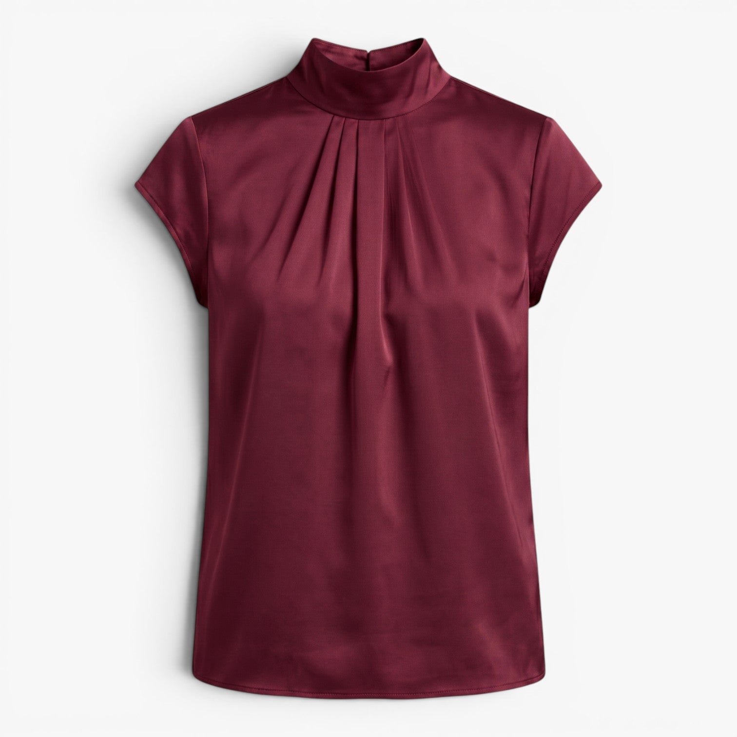 Old Fortune | Elegante Bluse mit Stehkragen und Feinen Falten
