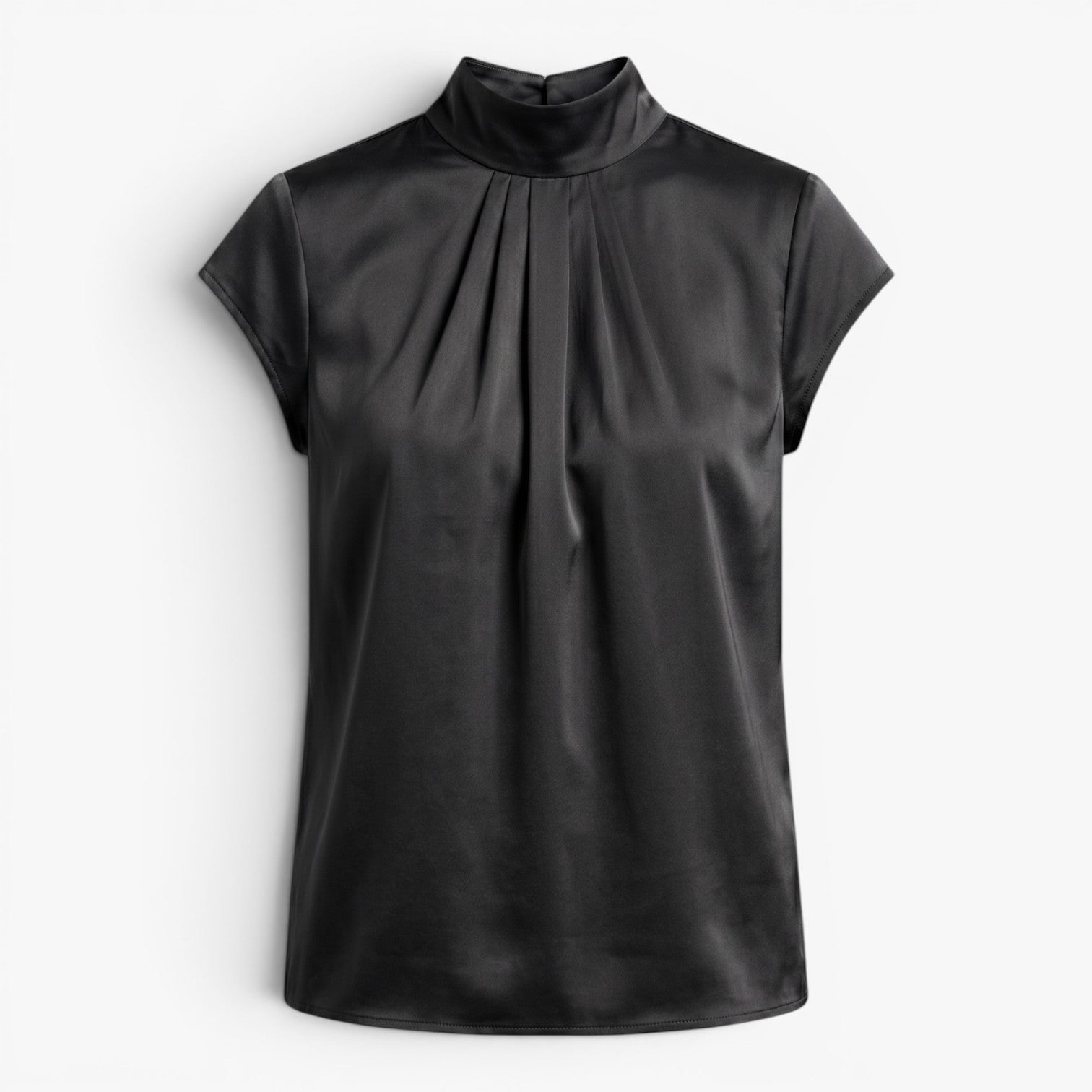 Old Fortune | Elegante Bluse mit Stehkragen und Feinen Falten