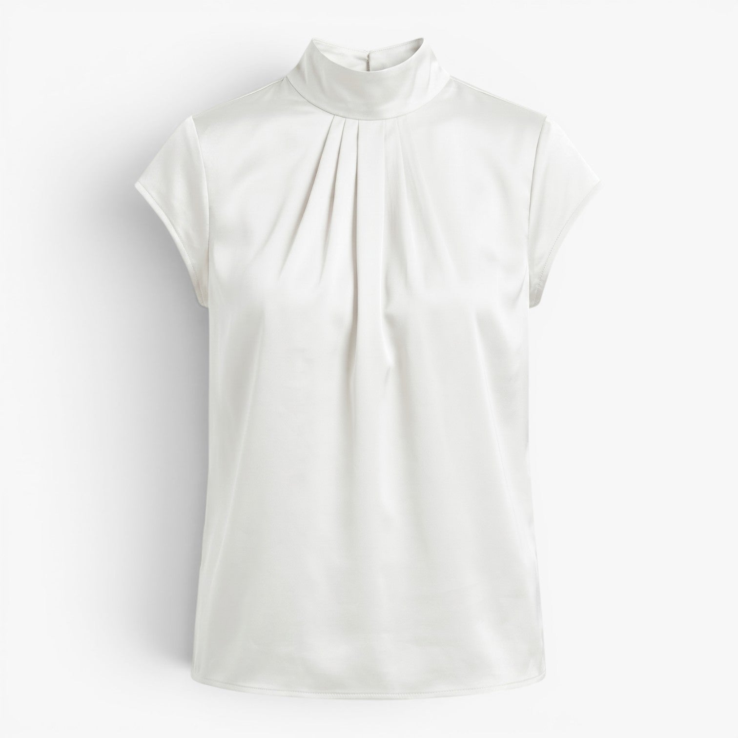 Old Fortune | Elegante Bluse mit Stehkragen und Feinen Falten