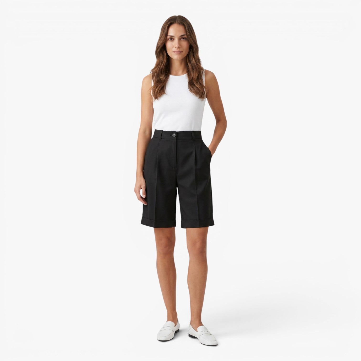 Old Fortune | Elegante Damen-Shorts mit hohem Bund