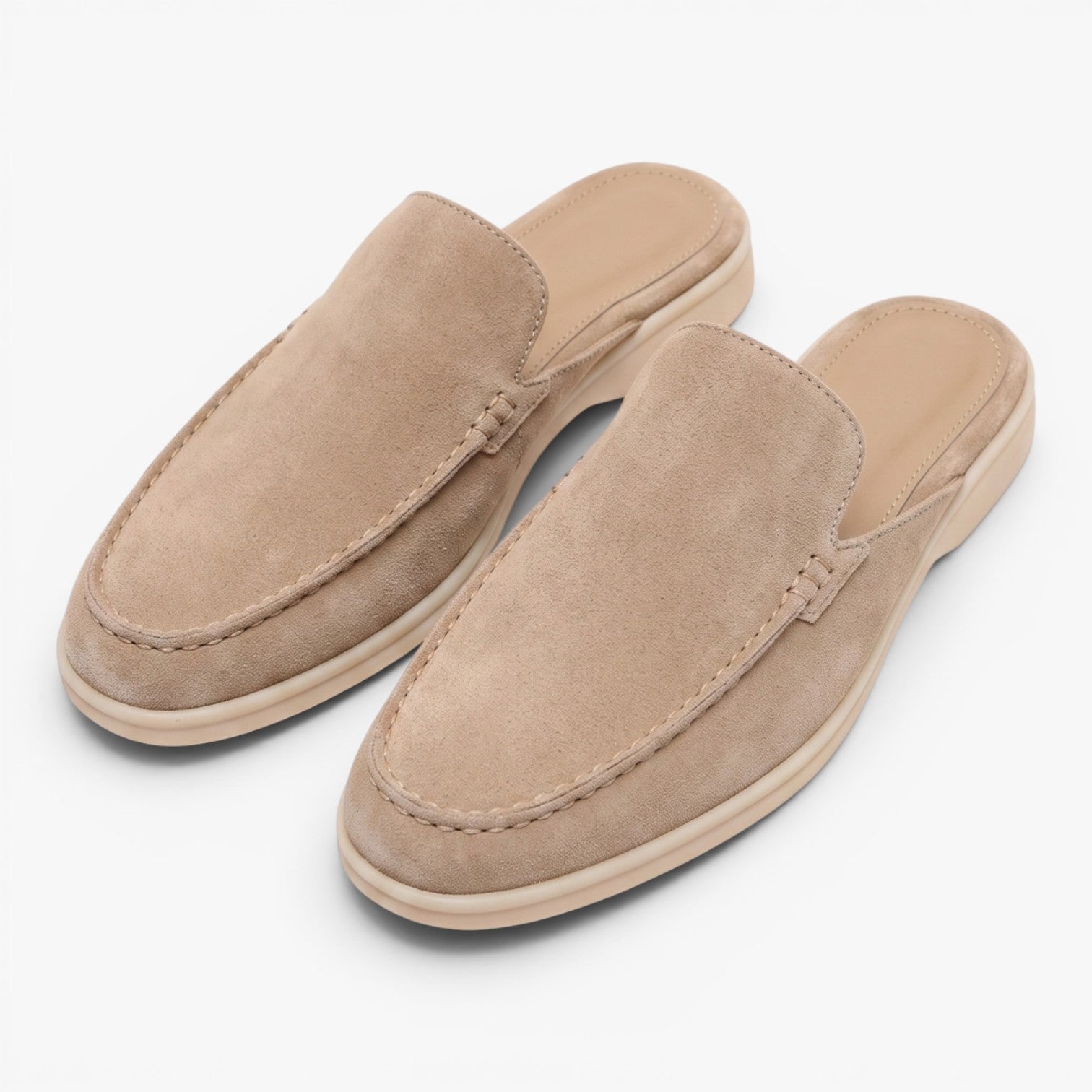Old Fortune | Heren suède loaferslippers met open hiel
