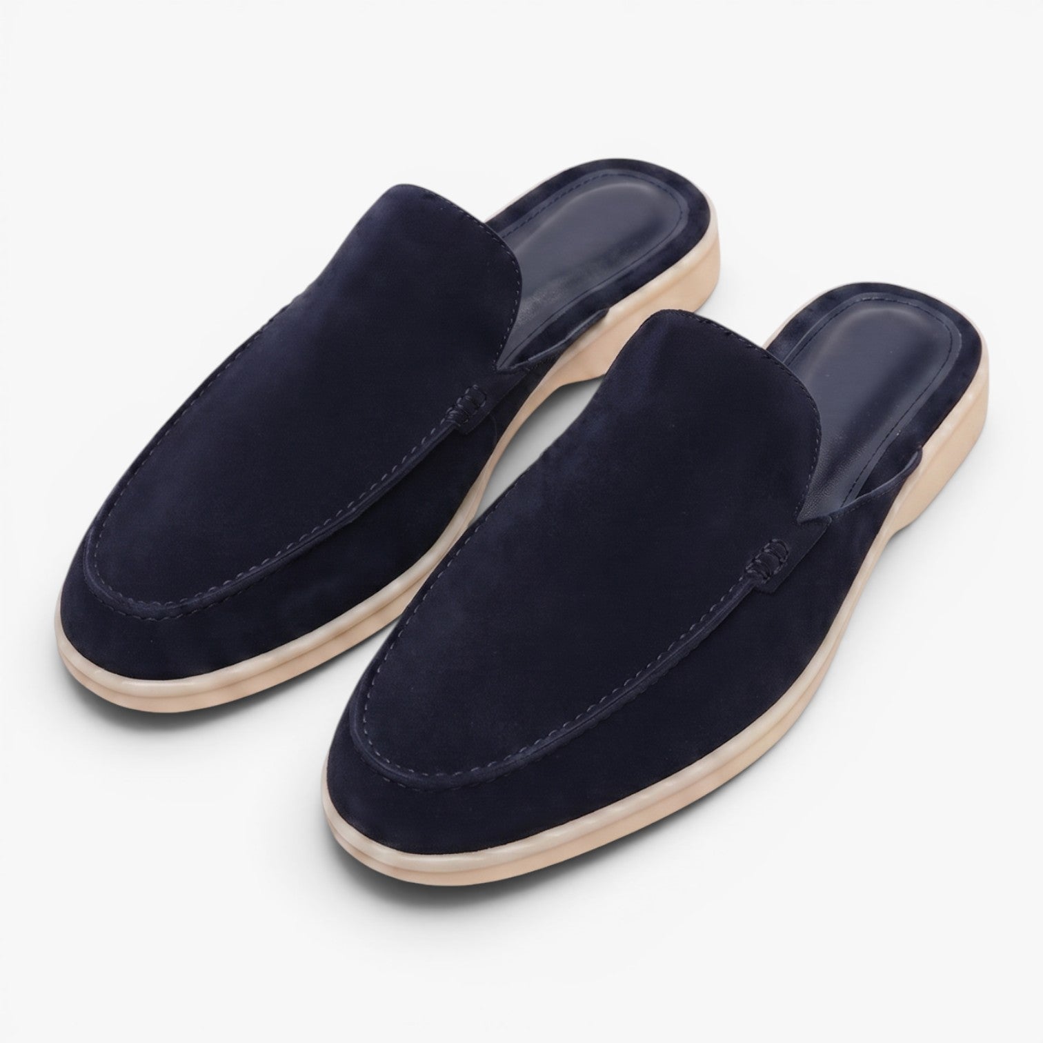 Old Fortune | Heren suède loaferslippers met open hiel