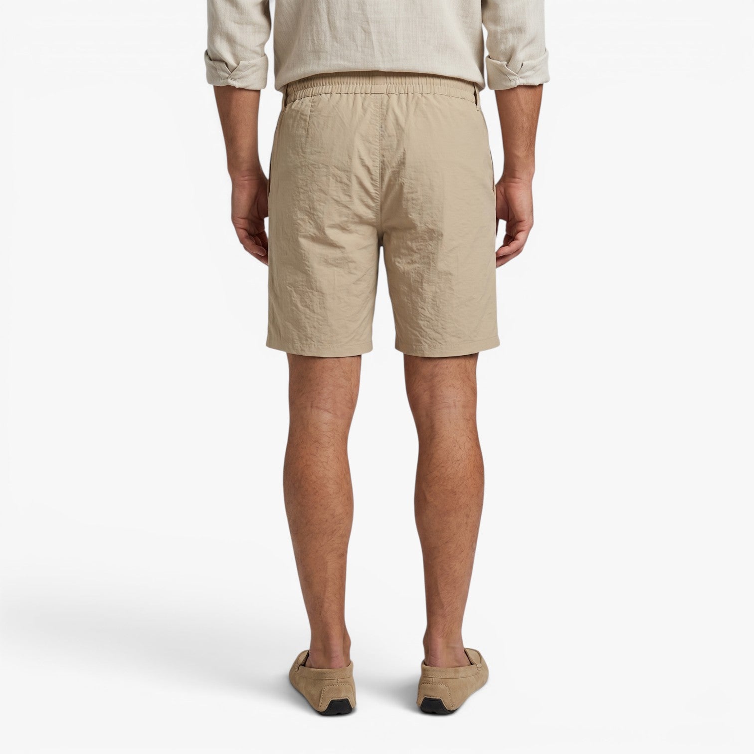 Old Fortune | Heren Linnen Shorts Coastal met Verstelbare Tailleband