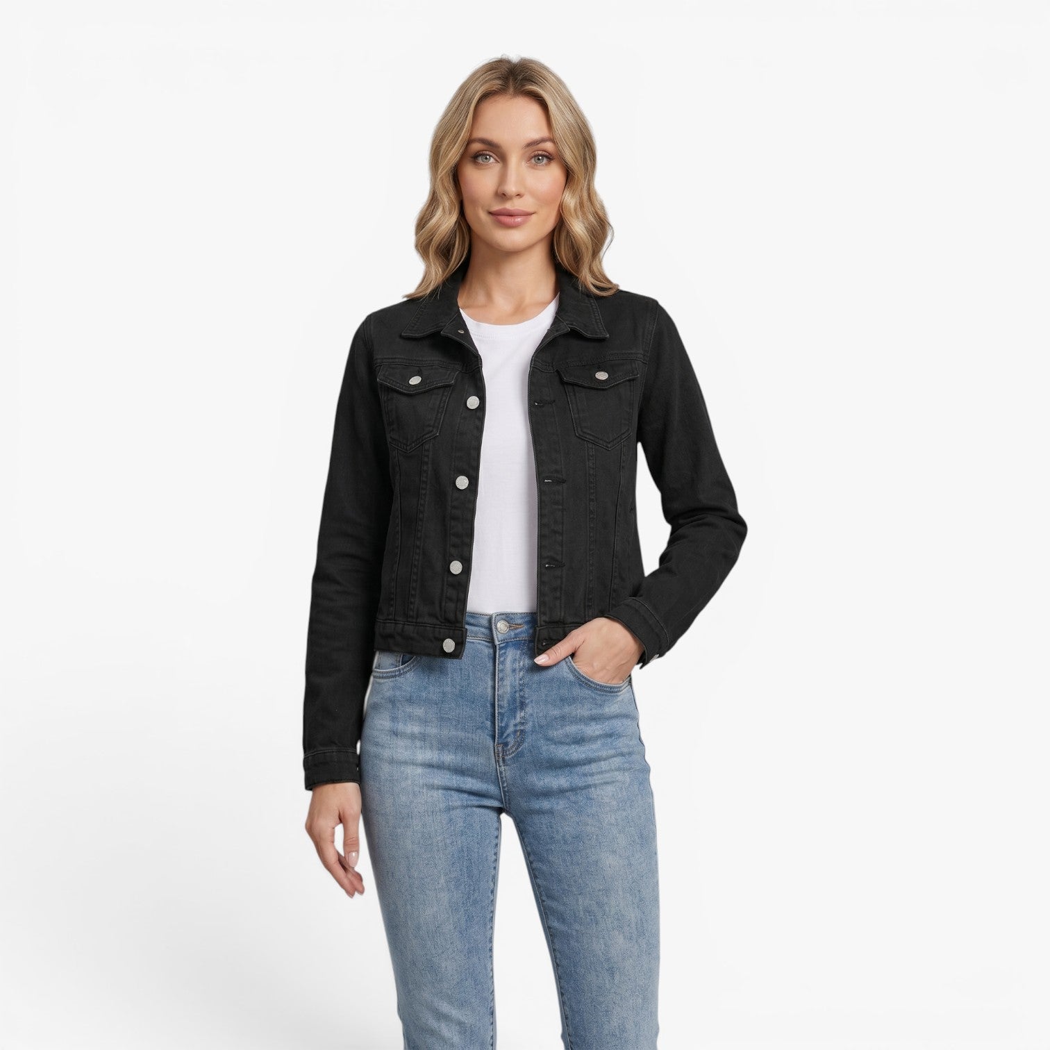 Old Fortune | Women's Slim Fit Denim Jacket
