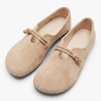 Old Fortune | Dames suède mocassins met decoratieve koordaccenten