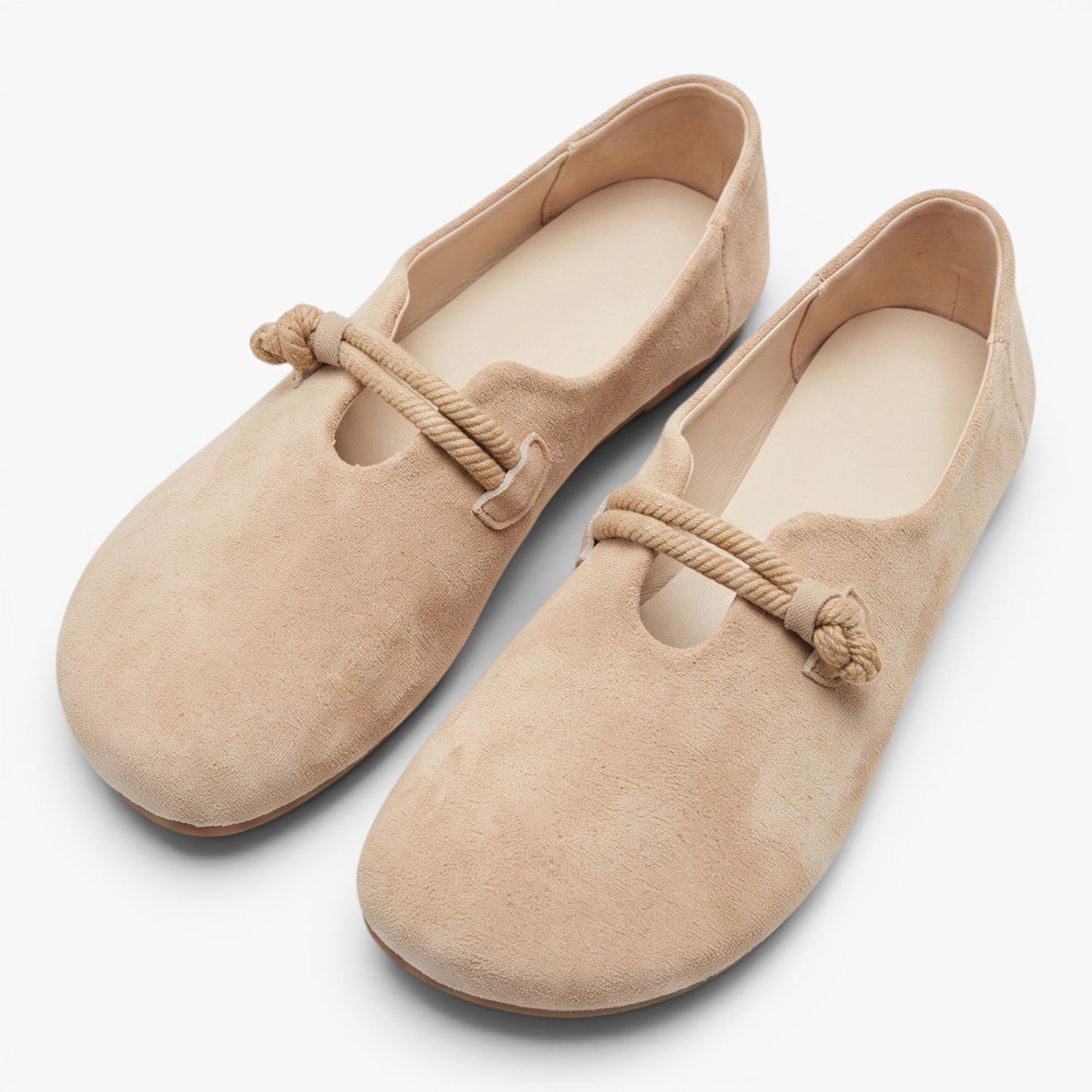Old Fortune | Dames suède mocassins met decoratieve koordaccenten