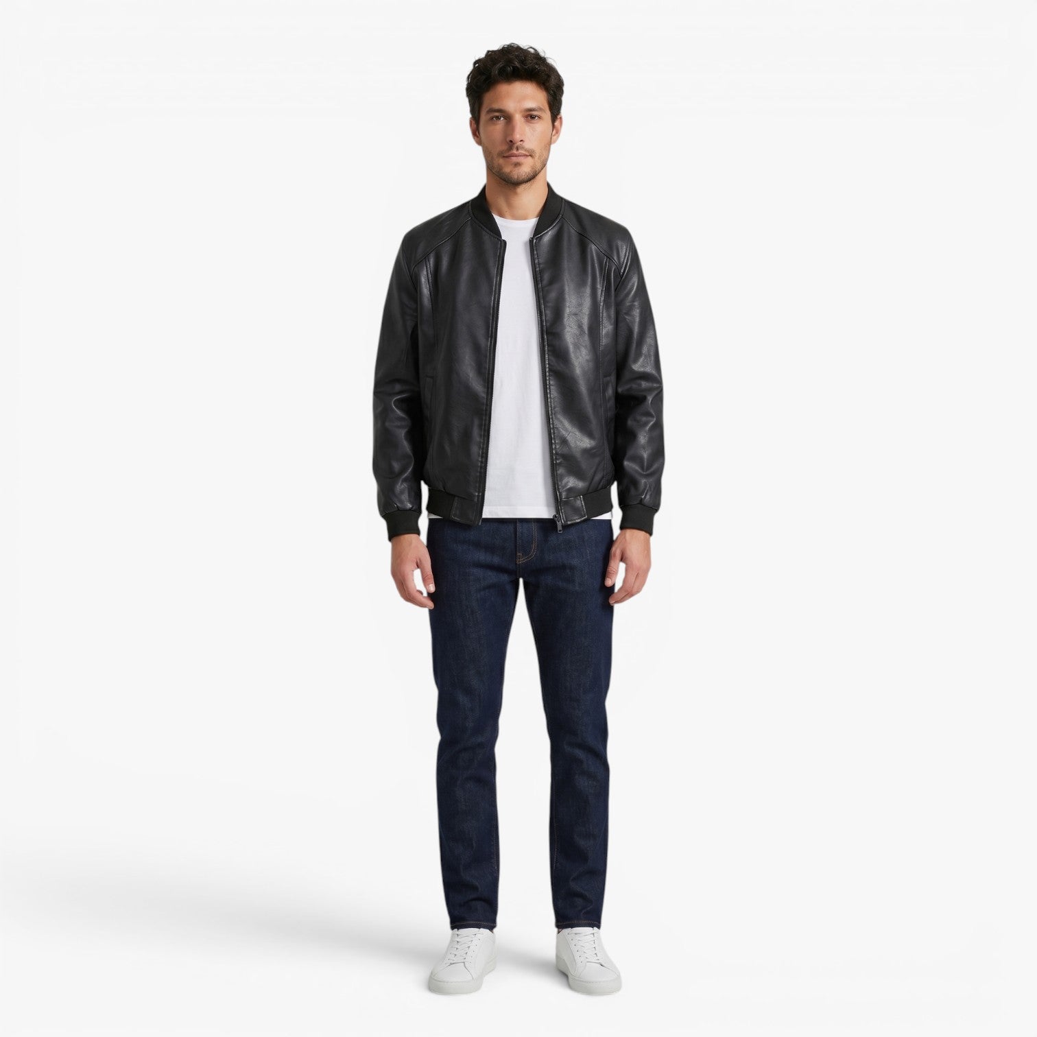 Old Fortune | Men's Bomber Jacket Made of Vegan Leather
