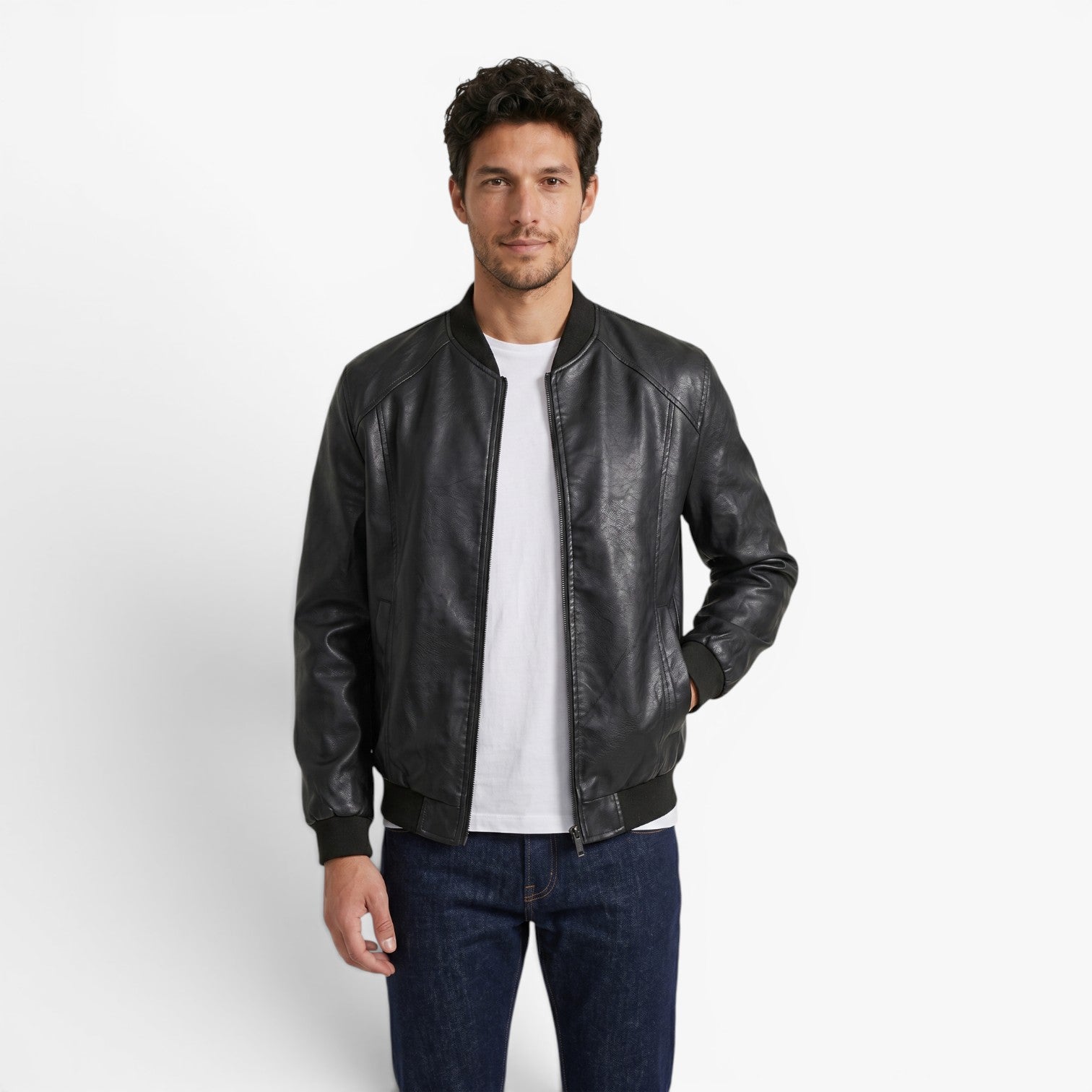 Old Fortune | Men's Bomber Jacket Made of Vegan Leather